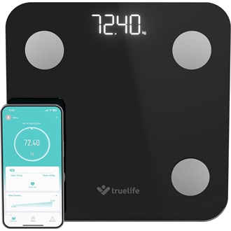 TrueLife FitScale W1 smart home Bluetooth személymérleg fekete