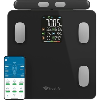 TrueLife FitScale W8 Black Okosmérleg 15 mérési funkcióval