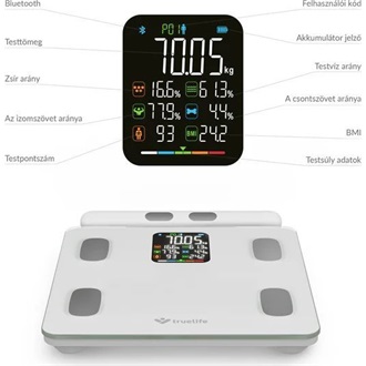 TrueLife FitScale W8 smart home személymérleg fehér