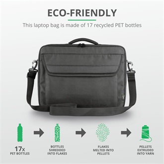 Trust Atlanta Bag ECO 15,6" notebook poliészter oldaltáska fekete