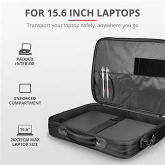 Trust Atlanta Bag ECO 15,6" notebook poliészter oldaltáska fekete