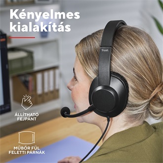 Trust Ayda Max fejhallgató headset fekete