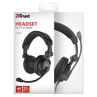 Trust Como fejhallgató headset fekete