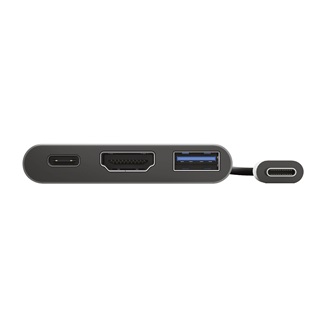 Trust Dalyx 3-in-1 USB-C 3.2 Gen2 -> 1db HDMI 1.4 1db USB-C PD 1db USB-A 3.0 M/F adapter ezüst