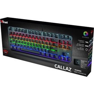 Trust GXT 834 Callaz TKL USB angol (US) gaming Outemu Red mechanikus billentyűzet fekete