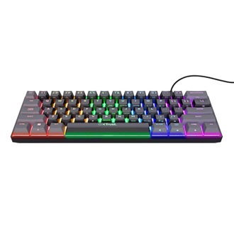 Trust GXT867 Acira USB-C angol gaming Outemu Red mechanikus billentyűzet fekete