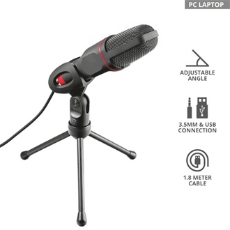 Trust GXT 212 Mico Studio gaming mikrofon fekete