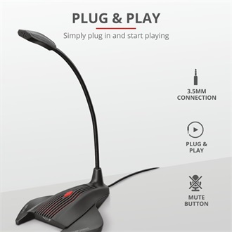 Trust GXT 239 Nepa gaming mikrofon fekete