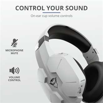 Trust GXT 323W Carus PS5 gaming fejhallgató headset fehér