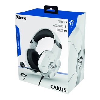 Trust GXT 323W Carus PS5 gaming fejhallgató headset fehér