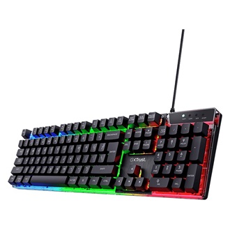 Trust GXT 385 Azor USB magyar gaming membrán billentyűzet fekete