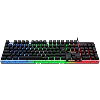 Trust GXT 385 Azor USB magyar gaming membrán billentyűzet fekete