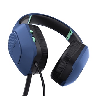 Trust GXT 415 Zirox gaming fejhallgató headset kék-fekete