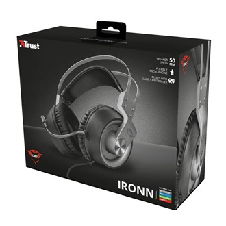 Trust GXT 430 Ironn gaming fejhallgató headset fekete-szürke