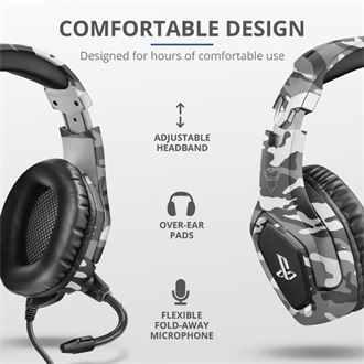 Trust GXT 488 Forze-G PS4 gaming fejhallgató headset arctic camo