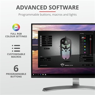 Trust GXT 960 Graphin USB optikai gaming egér fekete