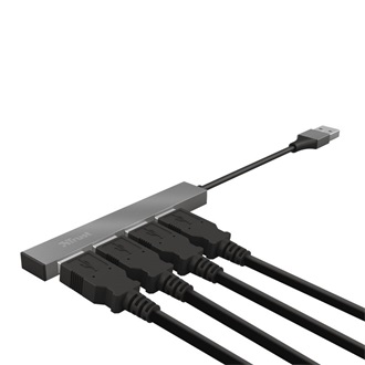 Trust Halyx Mini 4-portos USB2.0 hub szürke