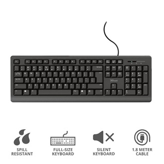 Trust Primo USB cseppálló magyar billentyűzet fekete