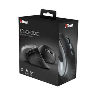 Trust Verro Ergonomic vezeték nélküli optikai egér fekete