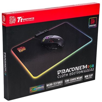 Tt eSPORTS Draconem RGB Cloth Edition gaming egérpad fekete