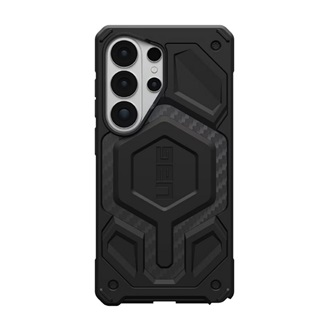 UAG MONARCH PRO szilikon telefonvédő (erős ütésállóság, karbon minta, MagSafe) FEKETE