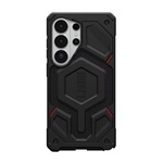 UAG MONARCH PRO szilikon telefonvédő (erős ütésállóság, textil minta, MagSafe) FEKETE