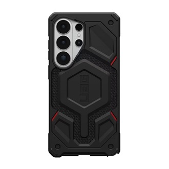 UAG MONARCH PRO szilikon telefonvédő (erős ütésállóság, textil minta, MagSafe) FEKETE