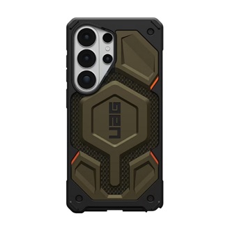 UAG MONARCH PRO szilikon telefonvédő (erős ütésállóság, textil minta, MagSafe) SÖTÉTZÖLD