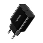 UGREEN CD137 hálózati töltő Type-C aljzat 20W, PD gyorstöltő 3.0, FEKETE