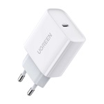 UGREEN CD137 hálózati töltő Type-C aljzat 20W, PD gyorstöltő 4.0, FEHÉR