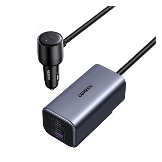 UGREEN EC706 autós töltő USB+3 Type-C aljzat 150W, 100cm, FEKETE