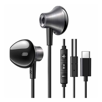 UGREEN EP106 fülhallgató SZTEREO (Type-C, mikrofon, felvevő gomb) FEKETE