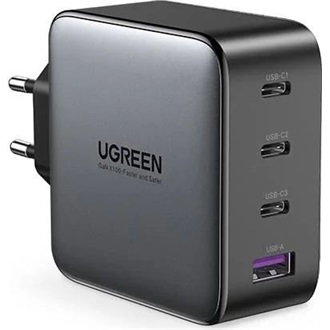 UGREEN GaN Fast 100W univerzális hálózati töltő adapter fekete