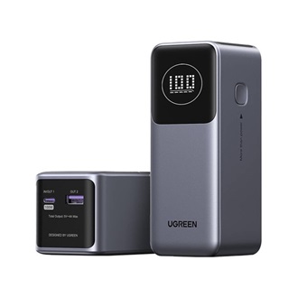 UGREEN NEXODE PB724 vésztöltő USB+Type-C aljzat 12000mAh, LED kijelző, SÖTÉTSZÜRKE