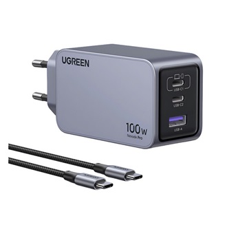 UGREEN NEXODE PRO X757 100W univerzális hálózati töltő adapter sötétszürke + USB-C kábel