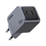 UGREEN NEXODE PRO hálózati töltő 2 Type-C aljzat (45W, GaN, PD gyorstöltő) SÖTÉTSZÜRKE