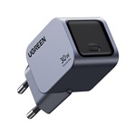 UGREEN NEXODE PRO hálózati töltő Type-C aljzat (30W, GaN, PD gyorstöltő) SÖTÉTSZÜRKE