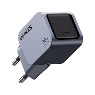 UGREEN NEXODE PRO hálózati töltő Type-C aljzat (30W, GaN, PD gyorstöltő) SÖTÉTSZÜRKE