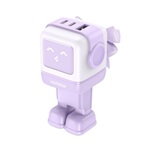 UGREEN NEXODE RG hálózati töltő USB+2 Type-C aljzat 65W, LED kijelző, LILA