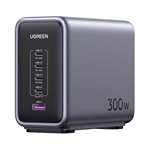 UGREEN NEXODE hálózati töltő állomás USB+4 Type-C aljzat (300W, GaN, PD gyorstöltő 3.0) SÖTÉTSZÜRKE