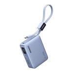 UGREEN PB584 vésztöltő Type-C aljzat 10000mAh, LED kijelző + fix Type-C kábel, VILÁGOSSZÜRKE
