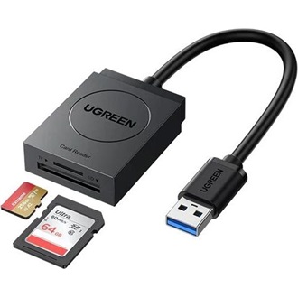 UGREEN 20250 USB-A 3.0 SD, microSD kártyaolvasó fekete
