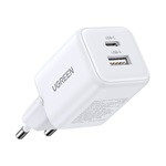 UGREEN X514 hálózati töltő USB+Type-C aljzat (20W, GaN, PD gyorstöltő) FEHÉR