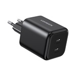 UGREEN X526 hálózati töltő 2 Type-C aljzat 45W, gyorstöltő, FEKETE