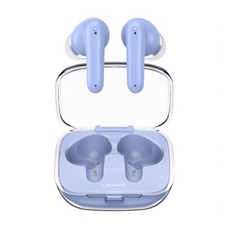 USAMS BE16 bluetooth fülhallgató SZTEREO v5.3, zajszűrő + töltőtok, VILÁGOSKÉK