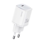 USAMS CC251 hálózati töltő Type-C aljzat 30W, PD gyorstöltő, FEHÉR