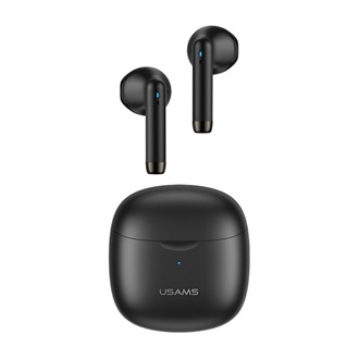 USAMS IA04 Bluetooth fülhallgató SZTEREO v5.0, mikrofon + töltőtok, FEKETE