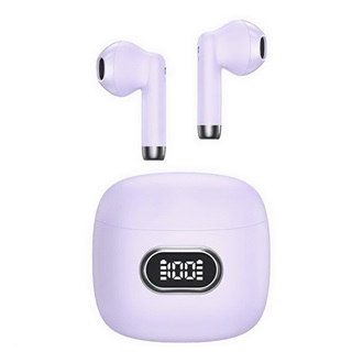 USAMS IA II Bluetooth fülhallgató SZTEREO v5.3, LED kijelző + töltőtok, LILA