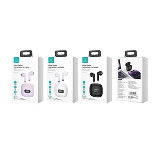 USAMS IA II Bluetooth fülhallgató SZTEREO v5.3, LED kijelző + töltőtok, LILA