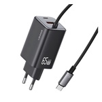 Usams CC266 JC 66W univerzális hálózati töltő adapter fekete